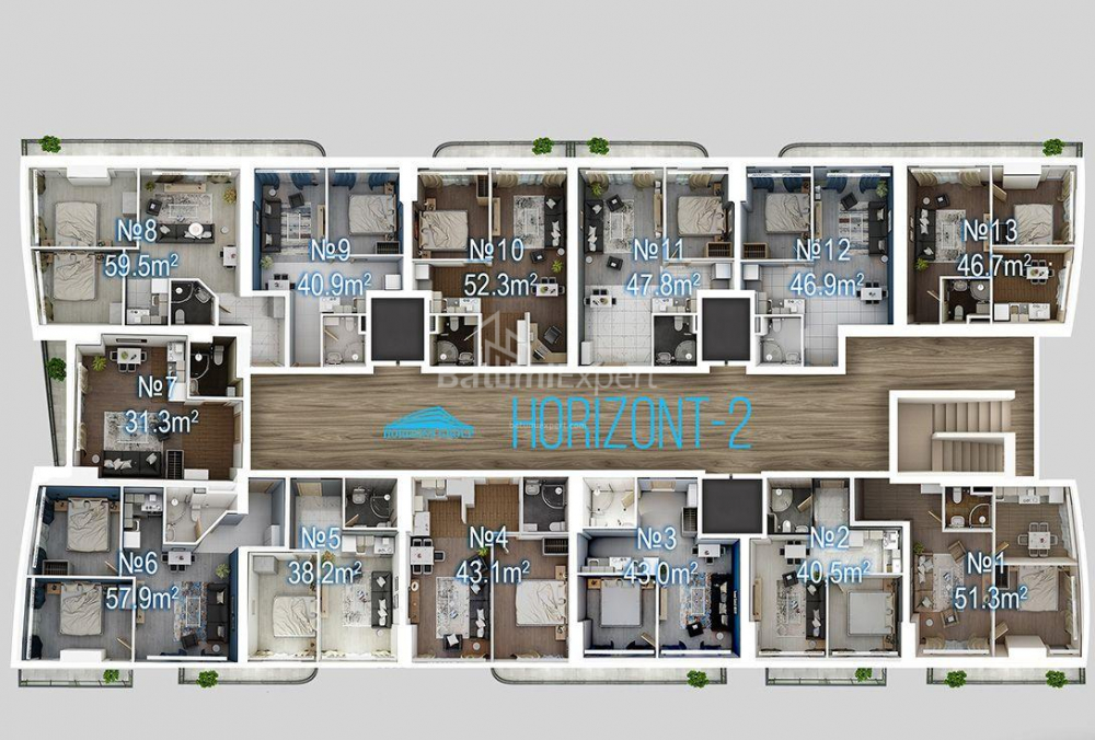 Apartment 41 m² - Yuryevskaya, Batumi, Georgia