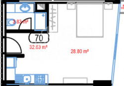 Apartment 32.63 m² - Lech and Maria Kaczynski, Batumi, Georgia