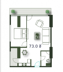 Apartment 3-room 73 m² - Sherif Khimshiashvili, Batumi