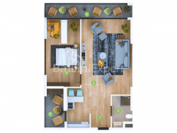 Apartment 3-room 73 m² - Sherif Khimshiashvili, Batumi