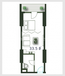 Apartment 1-room 33.5 m² - Sherif Khimshiashvili, Batumi