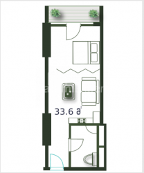 Apartment 1-room 33.6 m² - Sherif Khimshiashvili, Batumi