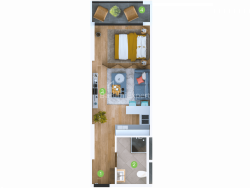 Apartment 1-room 33.6 m² - Sherif Khimshiashvili, Batumi