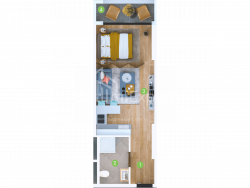 Apartment 33.6 m² - Sherif Khimshiashvili, Batumi, Georgia