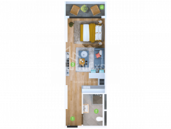 Apartment 1-room 33.6 m² - Sherif Khimshiashvili, Batumi