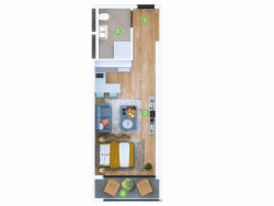 Apartment 1-room 33.5 m² - Sherif Khimshiashvili, Batumi