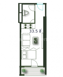 Apartment 1-room 33.5 m² - Sherif Khimshiashvili, Batumi