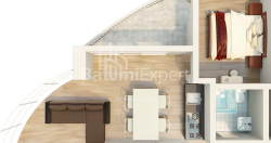 Apartment 2-room 57.9 m² - Mezgvaurta, Chakvi