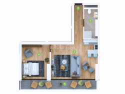 Apartment 2-room 61 m² - Sherif Khimshiashvili, Batumi