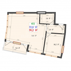 Apartment 55.8 m² - Lech and Maria Kaczynski, Batumi, Georgia