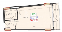 Apartment 1-room 35.2 m² - Lech and Maria Kaczynski, Batumi