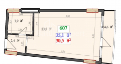 Apartment 1-room 35.1 m² - Lech and Maria Kaczynski, Batumi