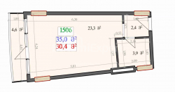 Object under construction 1-room 35 m² - Lech and Maria Kaczynski, Batumi