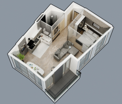 Object under construction 2-room 55.7 m² - Lech and Maria Kaczynski, Batumi