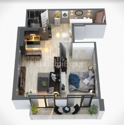 Object under construction 2-room 62.5 m² - Lech and Maria Kaczynski, Batumi