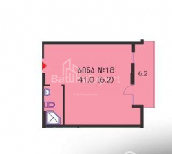 Apartment 2-room 41 m² - Yuryevskaya, Batumi