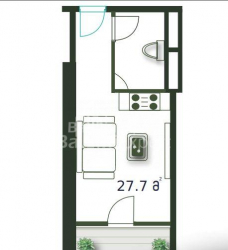 Apartment 1-room 28 m² - Sherif Khimshiashvili, Batumi
