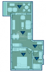 Object under construction 2-room 50.3 m² - Rustaveli, Chakvi