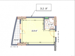 Apartment 1-room 31.3 m² - Sherif Khimshiashvili, Batumi