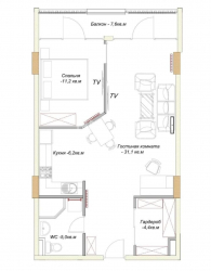 Apartment 64.7 m² - King Parnavaz, Batumi, Georgia