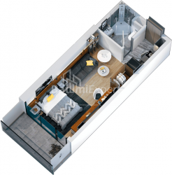 Apartment 1-room 29.3 m² - Jiuli Shartava, Batumi