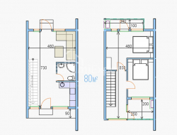 Private house 3-room 80 m² - Airport highway, Batumi