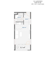 Apartment 1-room 34.2 m² - Haidar Abashidze, Batumi
