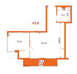 Apartment 2-room 43.6 m² - Tbel-Abuseridze, Batumi